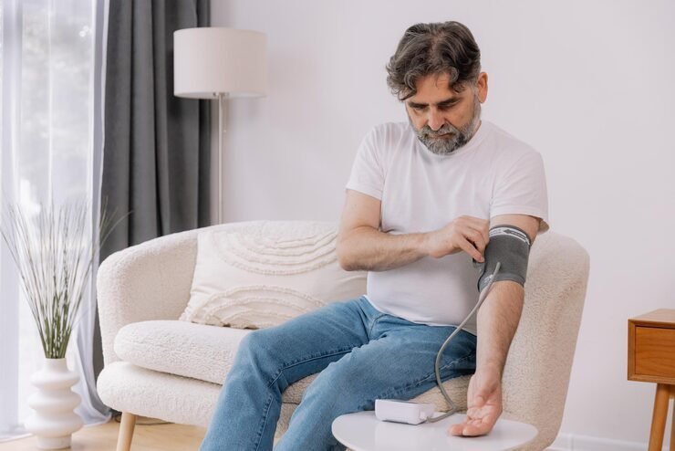 Person exercising to help manage high blood pressure naturally